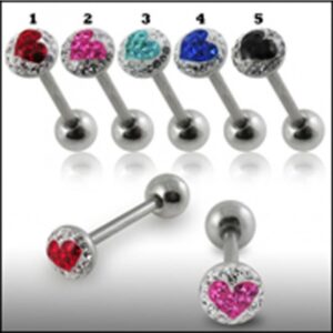 Piercing Lengua Cristal Resina Epoxi