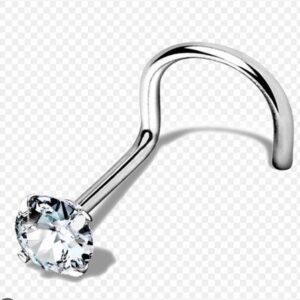 Piercing Nostril Zircón Engarzado Acero Quirurgico