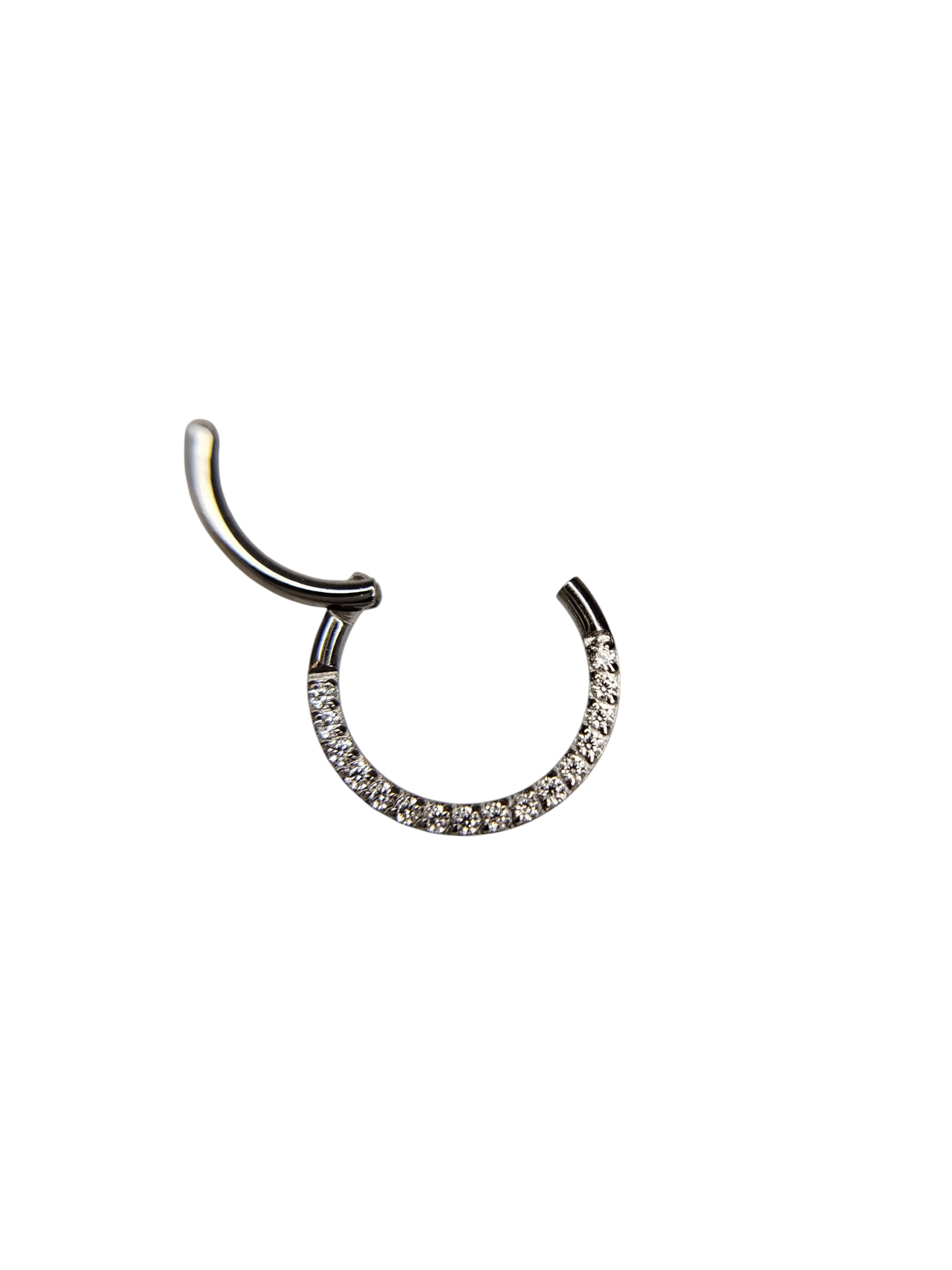 Piercing Argolla Clicker de Titanio F136 Con Cristal Swarovski - Image 5