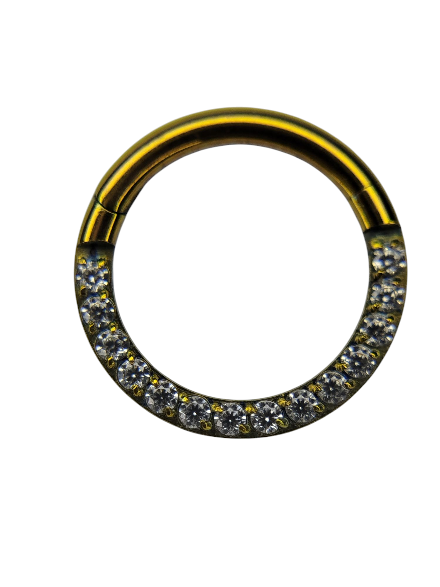 Piercing Argolla Clicker de Titanio F136 Con Cristal Swarovski - Image 3