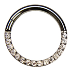 clicker strass frontal-plateado