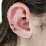doble aro oreja