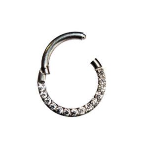 piercing clicker strass frontal