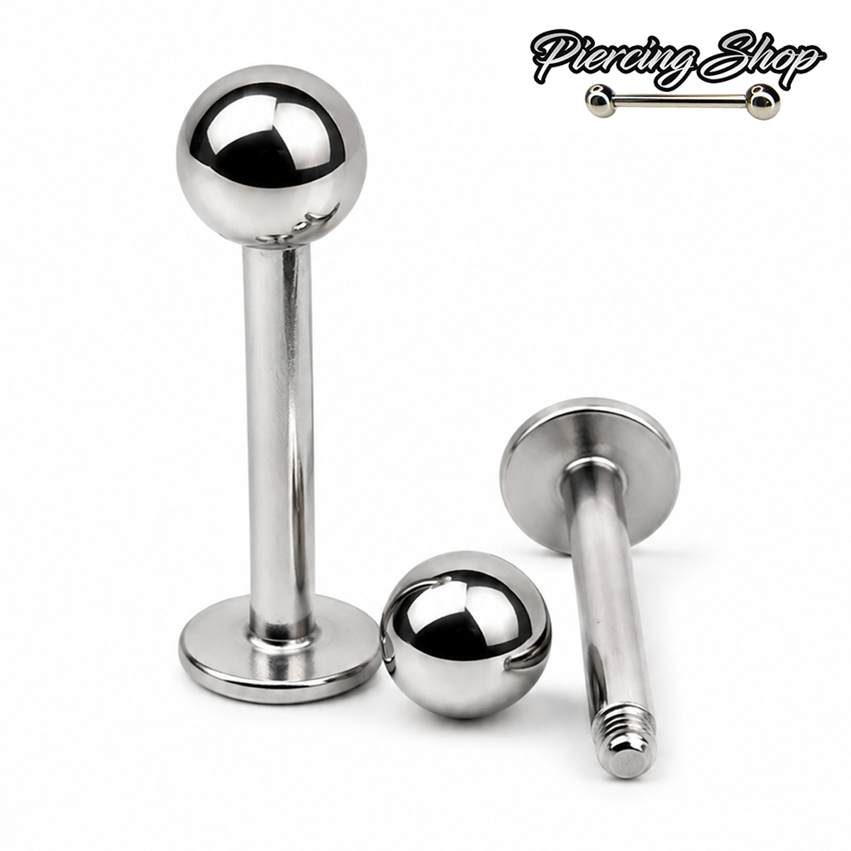 piercing labret acero quirurgico 316l varias medidas