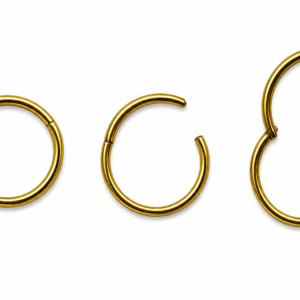 piercing clicker dorado acero quirurgico 316