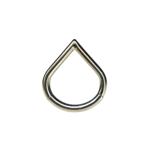Piercing Gota Titanio F136 Clicker liso plateado disponible en medidas 1.2x8 mm y 1.2x10 mm, ultraliviano y apto para anodizado.